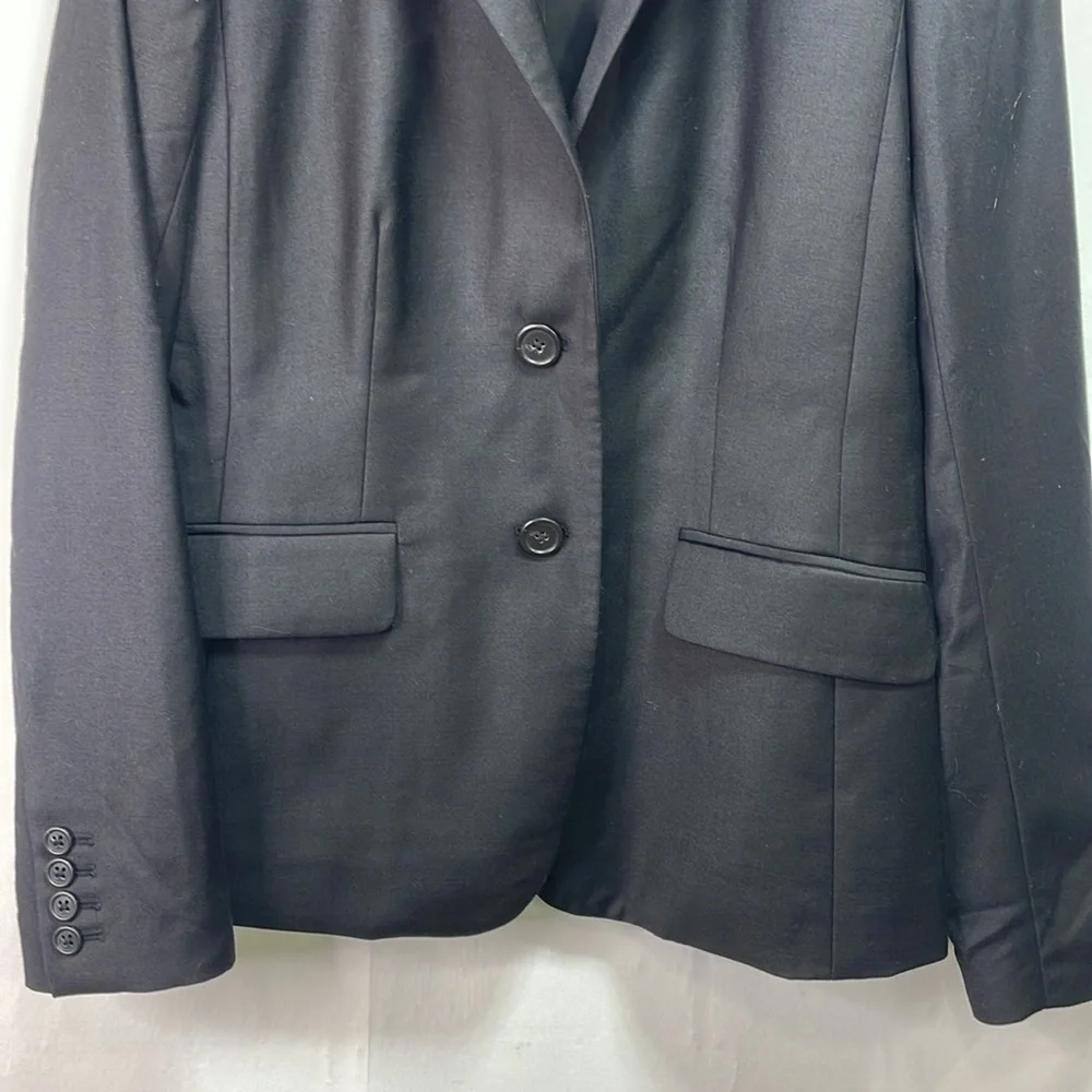 🔬 j.Crew 120’s super black two button  wool blazer jacket